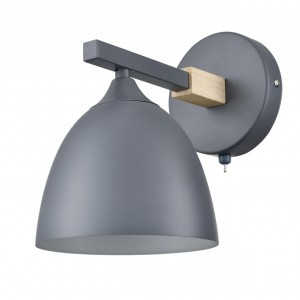 LUMION 8096/1W MODERNI LN25 серый/серый мет., дерево/мет. Бра Е27 60W 220V COLANGE