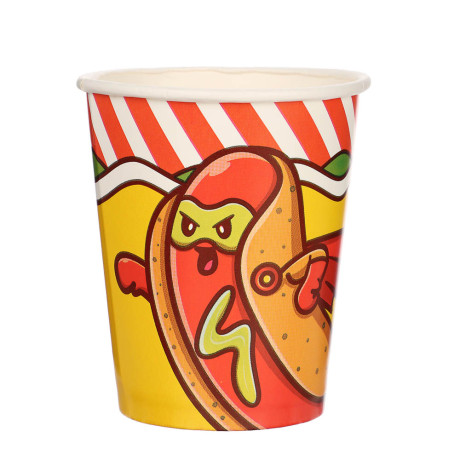 Набор бумажных стаканов Ожившая еда, 6 шт*250 мл