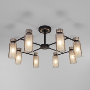 EUROSVET Люстра E14 8x15W 725х380 металл черн/бел/антич бронза/тон-ый Amado 70115/8 a050069