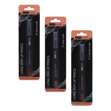 ЮНИLOOK Карандаш устойчивый для создания контура губ, 1,6 гр, 3 тона