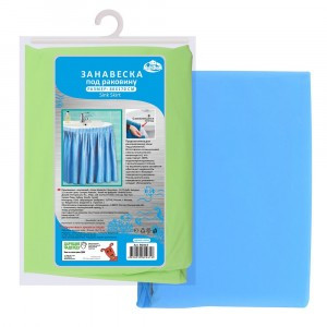 Занавеска под раковину, 80*170см (кратность 6шт!!!), полимер BD34-2 Мультидом