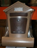 Ящик почтовый пластик ЭЛИТ бежевый с коричневым (10)