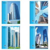 Тетрадь 48л. BRAUBERG &quot;ЭКО&quot;, клетка, обложка мелов. карт., &quot;Мегаполис&quot;, 402777