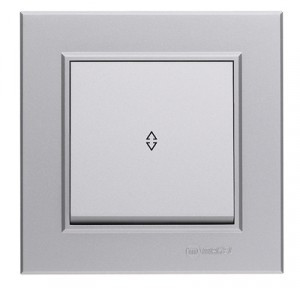 Makel Karea выкл. СУ 1 кл. серебро(проходной) 56065005