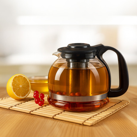 VETTA Чайник заварочный 1500мл, ситечко из нержавеющей стали, стекло, полипропилен