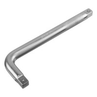 Вороток Г-образный, 300*100 мм, квадрат 3/4&quot;, CrV, матовый хром Denzel