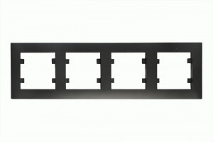 MAKEL Karea Rizz рамка СУ 4 мест. ЧЕРНЫЙ STAR 88054704