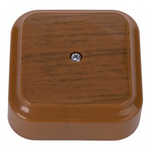 Bylectrica коробка распр. ОУ под кабель-канал (65х65х25 мм) дуб темный КМ-270