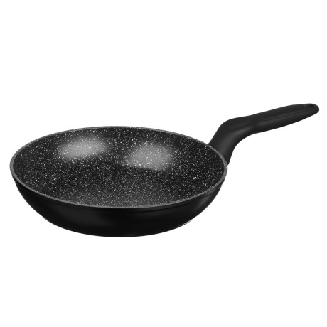 SATOSHI Стоун Сковорода литая с крышкой d24см, антипригарное покрытие мрамор, индукция