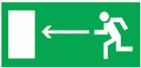 Navigator наклейка к эвакуационному выходу налево NL-100x200W-E04 (на стену), 14352