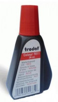Краска штемпельная TRODAT красная 28 мл, на водной основе, 7011к