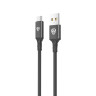BY Кабель для зарядки Glossy Type-C, 1м, Быстрая зарядка 3А, QC, PD 20W, тканевый, черный