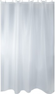 Штора для ванной 180x180см, PEVA Квадрат, прозрачный, белый, 555/Еврогарант