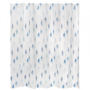 Штора для ванной комнаты полиэстер 180*180см,12 колец,Рыбки полный вертик,SC-PE-50,108996/Рыжий кот