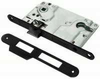 Замок врезной б/ручек РЕНЦ, 1 ригель и защелка, с подшипниками, черный INLBB 8550-2/1 Black