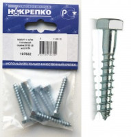 Шуруп с шестигранной головкой оцинкованный 6*40 (6 шт BL) НАКРЕПКО 107532