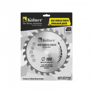 Kolner Пильный диск KSD190*20/30*24 макс.число оборотов 7600об/мин, 1шт/BL