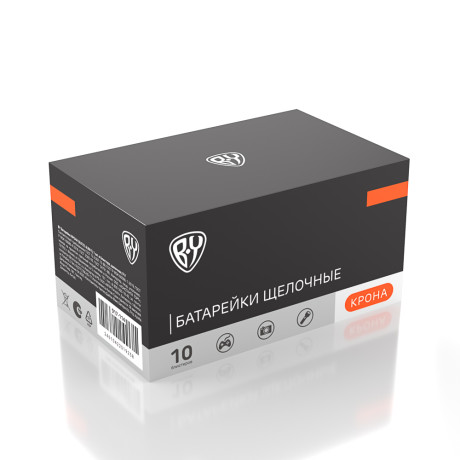Батарейка КРОНА BY (6LF22, 6LR61) 1шт в блистере, щелочная 9В