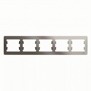 Systeme Electric GLOSSA рамка СУ 5 мест. платина (горизонт.) GSL001205 (5!)