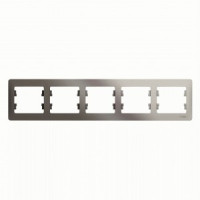 Systeme Electric GLOSSA рамка СУ 5 мест. платина (горизонт.) GSL001205 (5!)