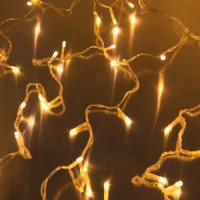 Гирлянда-занавес 200LED теплый белый 2*1,5м., провод прозр. IP20 CL-200WW Funray