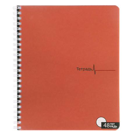ClipStudio Тетрадь общая 48 л. в клетку, блок офсет, обложка картон, спираль "Однотонная" 3 диз.