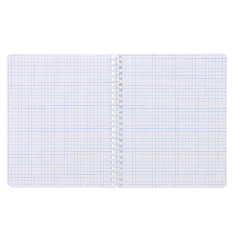 ClipStudio Тетрадь общая 48 л. в клетку, блок офсет, обложка картон, спираль "Однотонная" 3 диз.