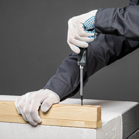 Перчатки х/б, ПВХ покрытие, "Точка", 7 класс