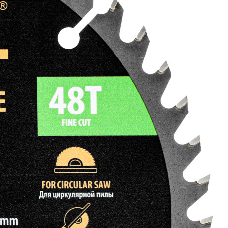 Пильный диск по дереву ф190 х 30 мм, 48 зубьев Denzel