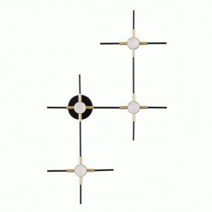 ODEON LIGHT 3906/14WL ODL20 29 золот/чер/металл Настен.св-к накл. LED 4000K 14W 220V COSTELLA 60x390