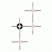 ODEON LIGHT 3906/14WL ODL20 29 золот/чер/металл Настен.св-к накл. LED 4000K 14W 220V COSTELLA 60x390