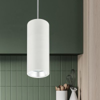 ЭРА PL12 GX53 WH/SL Подвес, алюминий, max 12W, 96х80мм, белый/серебро 7923