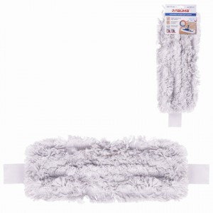 Насадка МОП плоская 40 см д/швабры, карманы/уши (ТИП У/К) хлопок, ворс 4,5 см, ЛАЙМА "Бюджет", 60312