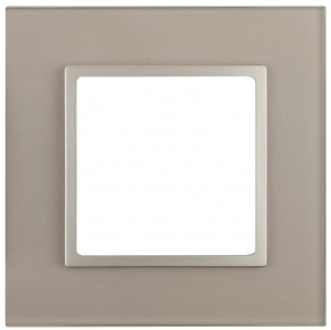 ЭРА 14 Elegance рамка СУ 1 мест.стекло, шампань+шамп 14-5101-04 5077