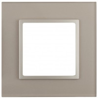 ЭРА 14 Elegance рамка СУ 1 мест.стекло, шампань+шамп 14-5101-04 5077