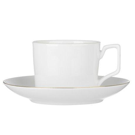 Набор чайный 2 пр., 240мл, MILLIMI, белый с золотой отводкой, фарфор