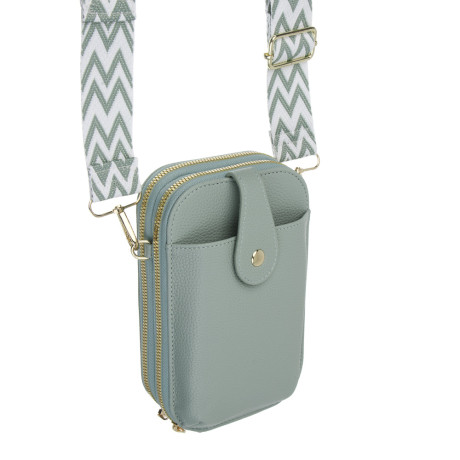 Сумка кроссбоди на декоративном ремне тм ЮL Zigzag, ПУ, металл, 19,5х12 см, 3 цвета