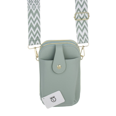 Сумка кроссбоди на декоративном ремне тм ЮL Zigzag, ПУ, металл, 19,5х12 см, 3 цвета