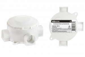 TDM коробка распред. КРК ОУ D80х35мм IP42 3-х рожковая белая ин.шк (150!) SQ1401-4014