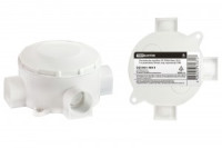 TDM коробка распред. КРК ОУ D80х35мм IP42 3-х рожковая белая ин.шк (150!) SQ1401-4014