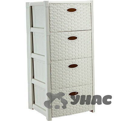 Комод 4-х секционный СТИЛЬ РОТАНГ Бел М2736