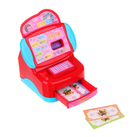 ИГРОЛЕНД Набор игровой "Играем в магазин" касса с продуктами, PP, ABS, 22х7,5х31,5 см