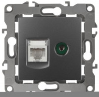 ЭРА 12 мех. роз. комп+TV, СУ RJ45+TV, графит, автоклеммы 12-3110-12 3253