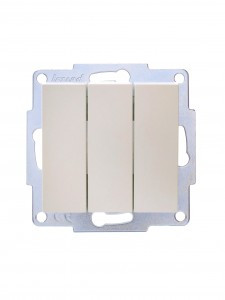 Lezard VESNA мех. выкл. СУ 3 кл. 10А перламутр (корп. ABS)  742-3088-109