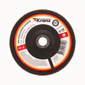 KRANZ Круг лепестковый торцевой, P60, 180х22,2мм KR-90-0022