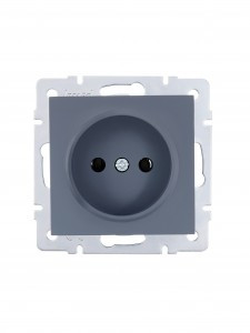Lezard VESNA мех. роз. СУ 1 мест. 16А графит (ПБТ) (корп. ABS)  742-3488-121B