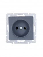 Lezard VESNA мех. роз. СУ 1 мест. 16А графит (ПБТ) (корп. ABS)  742-3488-121B