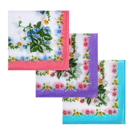 Набор носовых платков тм  GALANTE, 3шт, 100% хлопок, 28х28см, арт.GL-2904-3