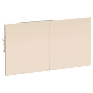 Systeme Electric AtlasDesign роз. СУ 2 мест. беж. (пл.осн. земля штор., сдвижная крыш) ATN000228(6!)