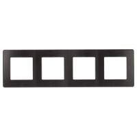 ЭРА 12 рамка СУ 4 мест. САТИН, антрацит 12-5104-05 8960